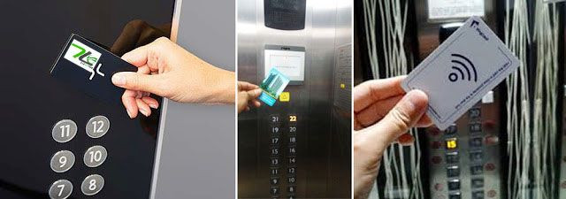 thẻ từ kiểm soát cho thang máy